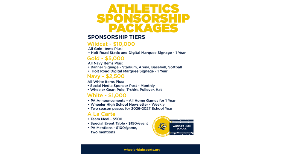 Wheeler Athletic Sponsorship Opportunities